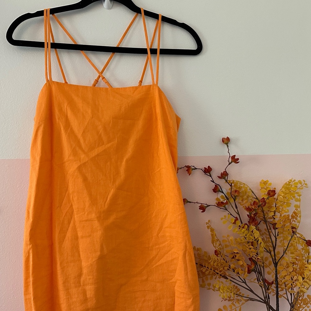 H&M Double Strap Linen Dress